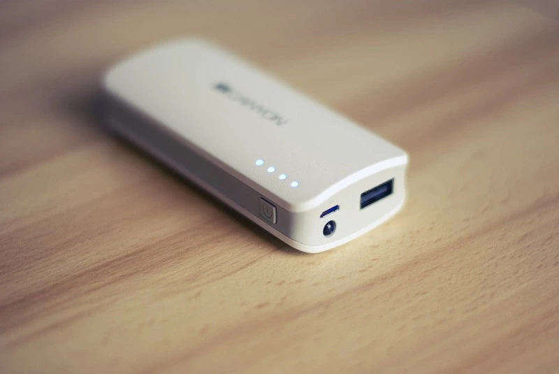 A typical power bank small in size so its portable.