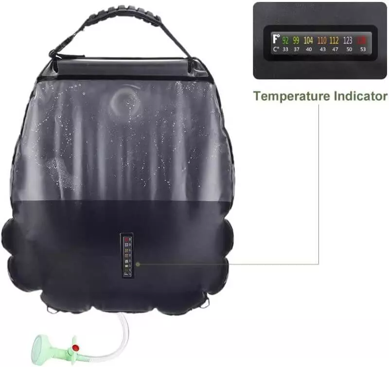 KIPIDA Solar Heated Camping Shower Bag