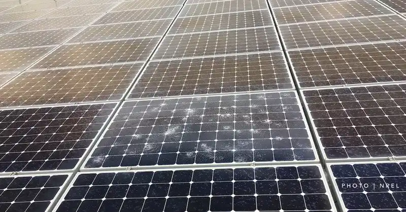 Only one out of 3000 solar panels of the National Renewable Energy Laboratory was damaged by a hailstorm.