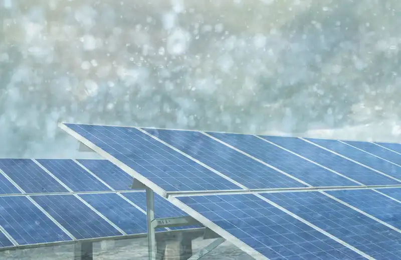 Solar PV panels are designed to withstand hail.