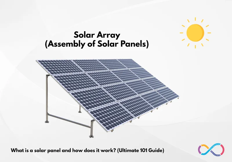 A solar array is a collection of multiple solar panels